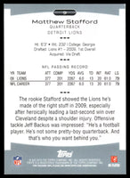 Matthew Stafford 2010 Topps Platinum Series Mint Card #9
