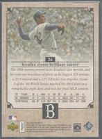 Sandy Koufax 2007 UD Masterpieces Series Mint Card #26
