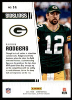 Aaron Rodgers 2018 Score Sidelines Mint Card #14
