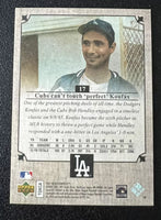 Sandy Koufax 2007 UD Masterpieces Series Mint Card #17
