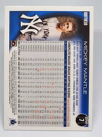 Mickey Mantle 2010 Topps Chrome Series Mint Insert Card #7
