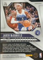 Jaden McDaniels 2024 2025 Panini Prizm Ice Prizm Series Mint Card #175
