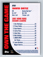 David Ortiz 2008 Topps Own the Game Series Mint Card #OTG7
