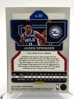 Jaden Springer 2021 2022 Panini Prizm Series Mint Rookie Card #317
