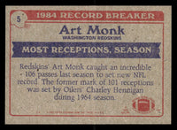 Art Monk 1985 Topps Record Breaker Series Mint Card #5

