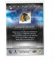 Connor Bedard 2024 2025 Upper Deck Playlist Mint Card #PL-14
