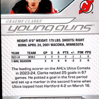 Graeme Clarke 2024 2025 Upper Deck Young Guns Mint Card #224