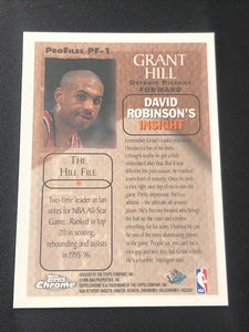 Grant Hill 1996 1997 Topps Chrome Profiles Series Mint Card #PR-1