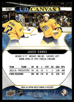 Juuse Saros 2024 2025 Upper Deck UD Canvas Series Card #C167
