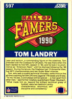 Tom Landry 1990 Score Series Mint Card #597
