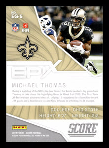 Michael Thomas 2019 Score Epix Game Series Mint Card #EG-5