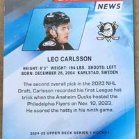 Leo Carlsson 2024 2025 Upper Deck Breaking News Mint Card #BN-23