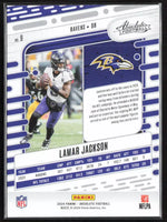 Lamar Jackson 2024 Panini Absolute Series Mint Card #9

