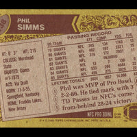 Phil Simms 1986 Topps Series Card #138