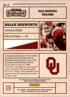 Brian Bosworth 2017 Panini Contenders Draft Picks Old School Colors Series Mint Card #18
