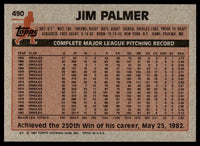 Jim Palmer 1983 Topps Series Mint Card #490
