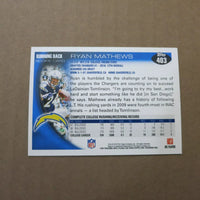 Ryan Mathews 2010 Topps Variation Series Mint Rookie Card #403
