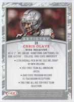 Chris Olave 2022 Sage Artistry Series Mint Rookie Card #39
