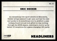 Eric Decker 2010 Press Pass PE Headliners Series Mint Card #HL16
