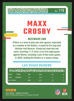 Maxx Crosby 2023 Donruss Press Proof Blue Series Mint Card #179
