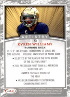 Kyren Williams 2022 Sage Artistry Series Mint Rookie Card #73
