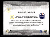 Connor McDavid 2024 2025 Upper Deck Aimbot Series Mint Card #AB-7

