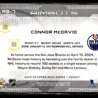 Connor McDavid 2024 2025 Upper Deck Aimbot Series Mint Card #AB-7