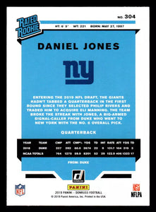 Daniel Jones 2019 Donruss Series Mint Rookie Card #304