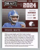 Drake Maye 2023 Leaf Draft Class of 2024 Series Mint Rookie Card #79
