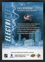 Zach Werenski 2024 2025 Upper Deck ElectriCITY Series Card #EC-1
