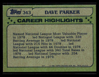 Dave Parker 1982 Topps All Star Series Card #343
