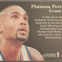 Grant Hill 1996 1997 Fleer Metal Platinum Portraits Series Mint Card #4