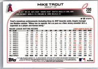 Mike Trout 2022 Topps Chrome Pink Series Mint Card #200
