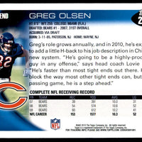 Greg Olsen 2010 Topps Series Mint Card #234