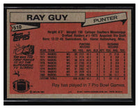 Ray Guy 1981 Topps Series Mint Card #510
