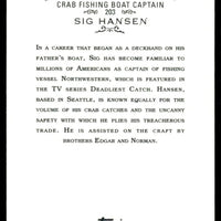 Sig Hansen 2010 Topps Allen & Ginter Deadliest Catch Series Mint Card #203