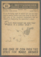 Carl Brettschneider 1959 Topps EX/NM Condition Card #81

