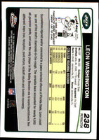 Leon Washington 2006 Topps Chrome Refractor Series Mint Rookie Card #238
