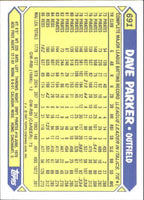 Dave Parker 1987 Topps Tiffany Series Card #691
