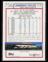 Lawrence Taylor 1992 Topps Series Mint Card #756 from the High Number Set
