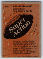 Archie Manning 1981 Topps Series Mint Card #379
