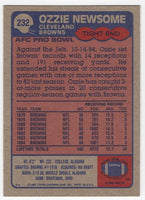 Ozzie Newsome 1985 Topps Series Mint Card #232
