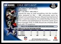 Dez Bryant 2010 Topps Series Mint ROOKIE Card #425
