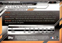 Manny Machado 2016 Bowman Series Mint Card #11
