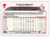 Zack Wheeler 2022 Topps Chrome Series Mint Card #207
