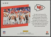 Patrick Mahomes II 2022 Score Huddle Up Series Mint Card HU-KC

