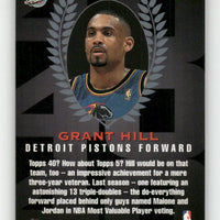 Grant Hill 1997 1998 Topps Chrome 40 Refractor Series Mint Card #T40-35