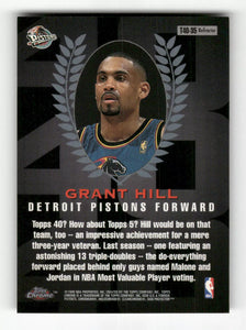 Grant Hill 1997 1998 Topps Chrome 40 Refractor Series Mint Card #T40-35