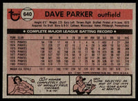 Dave Parker 1981 Topps Series Card #640
