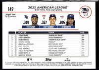 Yandy Díaz / Corey Seager / Bo Bichette 2024 Topps American League Leaders Series Mint Card #149

